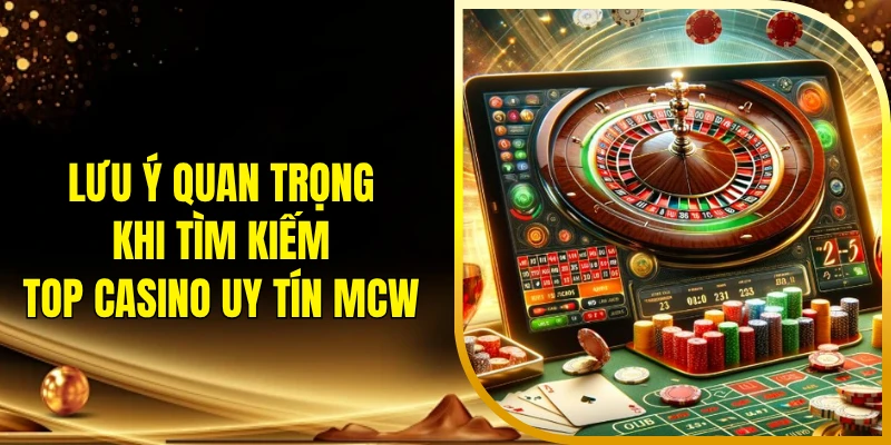 Lưu ý quan trọng khi tìm kiếm top casino uy tín MCW
